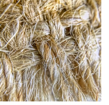 Alfombras de Yute Alfombra o Tapete de Yute de color beige visto de cerca